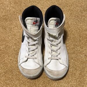 Nike Kids White and Black High-Top Blazers